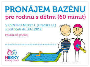 Dárkový poukaz - pronájem bazénu Dárkový poukaz - pronájem bazénu